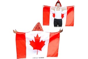 2Pack Canada Cape Flags Large, 3X5Ft Canadian Cloak Flag Banner Decorations for Paris International Games Decor & 2024 Euro F