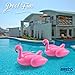 Breco Huge Inflatable Pink Flamingo Pool Float - Large 6+ Foot Floatie for Kids and Adults with Riding Handles - Extra Thick Heavy Puncture Resistant Duty Vinyl