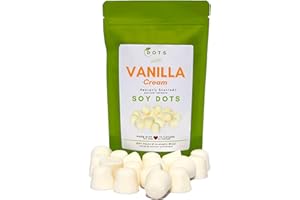 Vanilla Cream Scented Wax Melts Soy DOTS-200+ Hours of Canadian-Made Aromatic Bliss-100% Pure Soy Skore Wax-Eco Responsible R