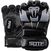 SOTF Punching Gloves for Adults MMA Training Gloves Men Fight Boxing Gloves Open Fingers Women