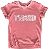 3rd Birthday Shirts Girls Toddler Outfit 3 Year Old Girl Shirt Three Happy Bday Third Gift Heart tee