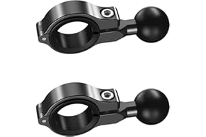 HYT TECH Aluminum Alloy Ball Mount Base Bike Handlebar Adapter with 1" TPU Coated Ball for Rails Diameter 0.5",0.87",1",1.26", Compatible with RAM Mounts/Double Socket Arms B Size(R3*2)