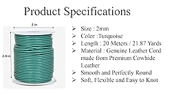 GENIQUE Real/Genuine Round Leather String Cord for