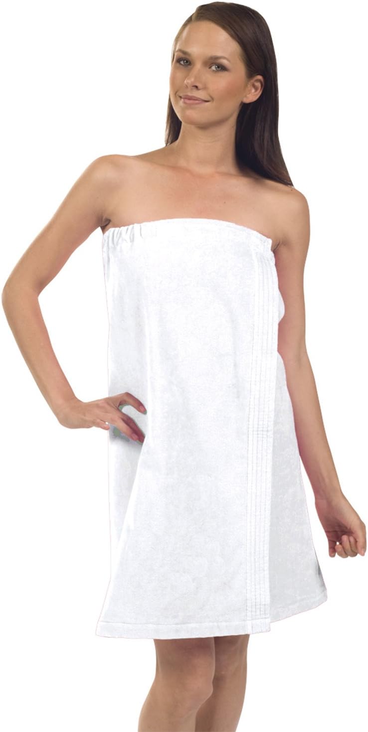 Terry Town WV5001-WHITE-OS Womens Terry Velour Spa Wrap, One Size, White