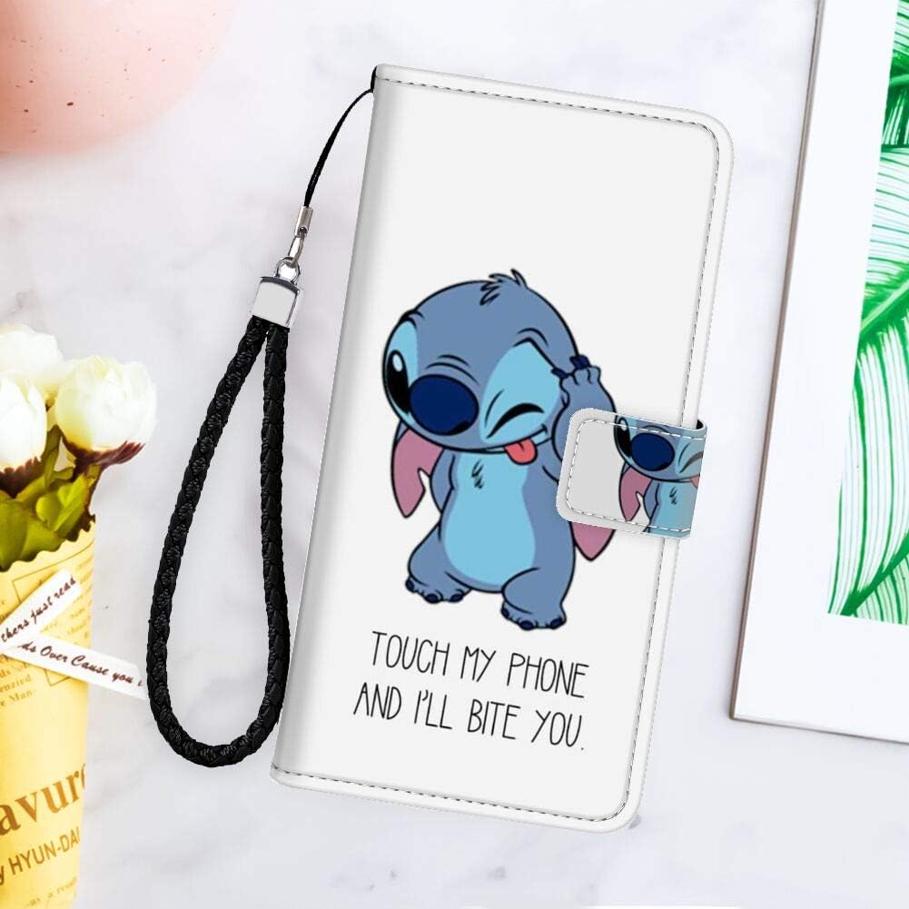 Amazon Com Disney Collection Iphone 7 8 Wallet Case Disney Stitch Lilo And Cute Dont Touch My Phone Cartoon Leather Case With Kickstand Pu Leather Stand Folio Cover Case Fold