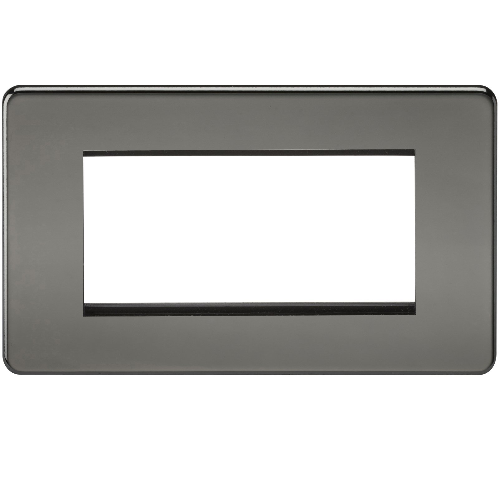 Knightsbridge SF4GBN Screwless 4G Modular Faceplate, Black Nickel