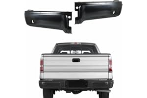 labwork 1 Pair Primered Black Rear Steel Bumper Ends Replacement for F150 2009-2014 with Park Assist Sensor Holes FO1102373