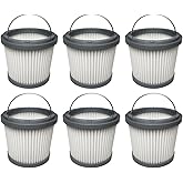 Nispira BDH2000PL HEPA Filter Replacement for Black & Decker Cordless Pivot Vacuum Flex PVF110 PHV1810 PHV1210 BDH1600PL BDH2020FL BDH2020FLFH BDH1620FLFH PVF110 90552393 6 Pack