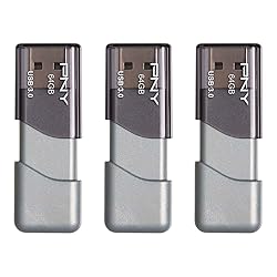 PNY 64GB Turbo Attaché 3 USB 3.0 Flash Drive,Grey