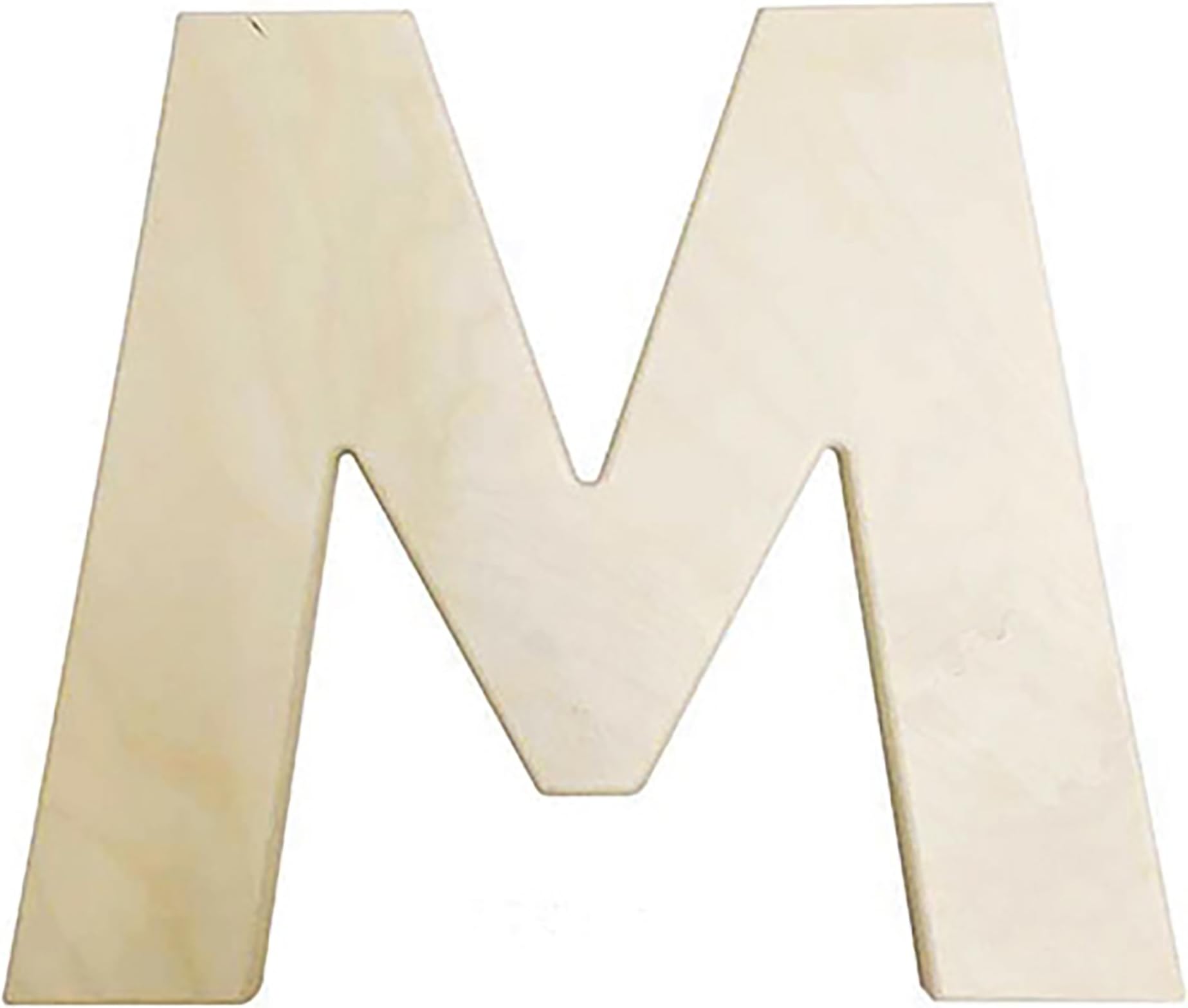 Darice U0993-M Bold Solid Wood Letter, Capital M, 12 in