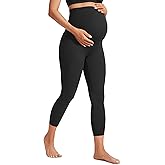 CRZ YOGA Butterluxe Maternity Capris Leggings 23" - Over The Belly Workout Active Yoga Womens Pregnancy Crop Pants Stretchy