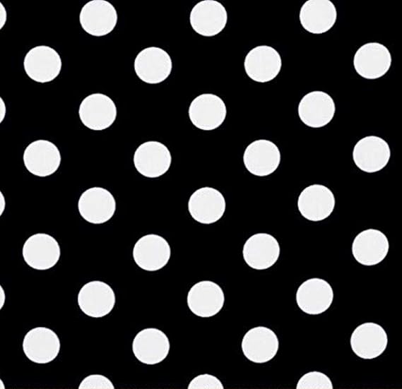 pix Black And White Polka Dot Fabric By The Yard polka dot 1 inch poly cotton fabric