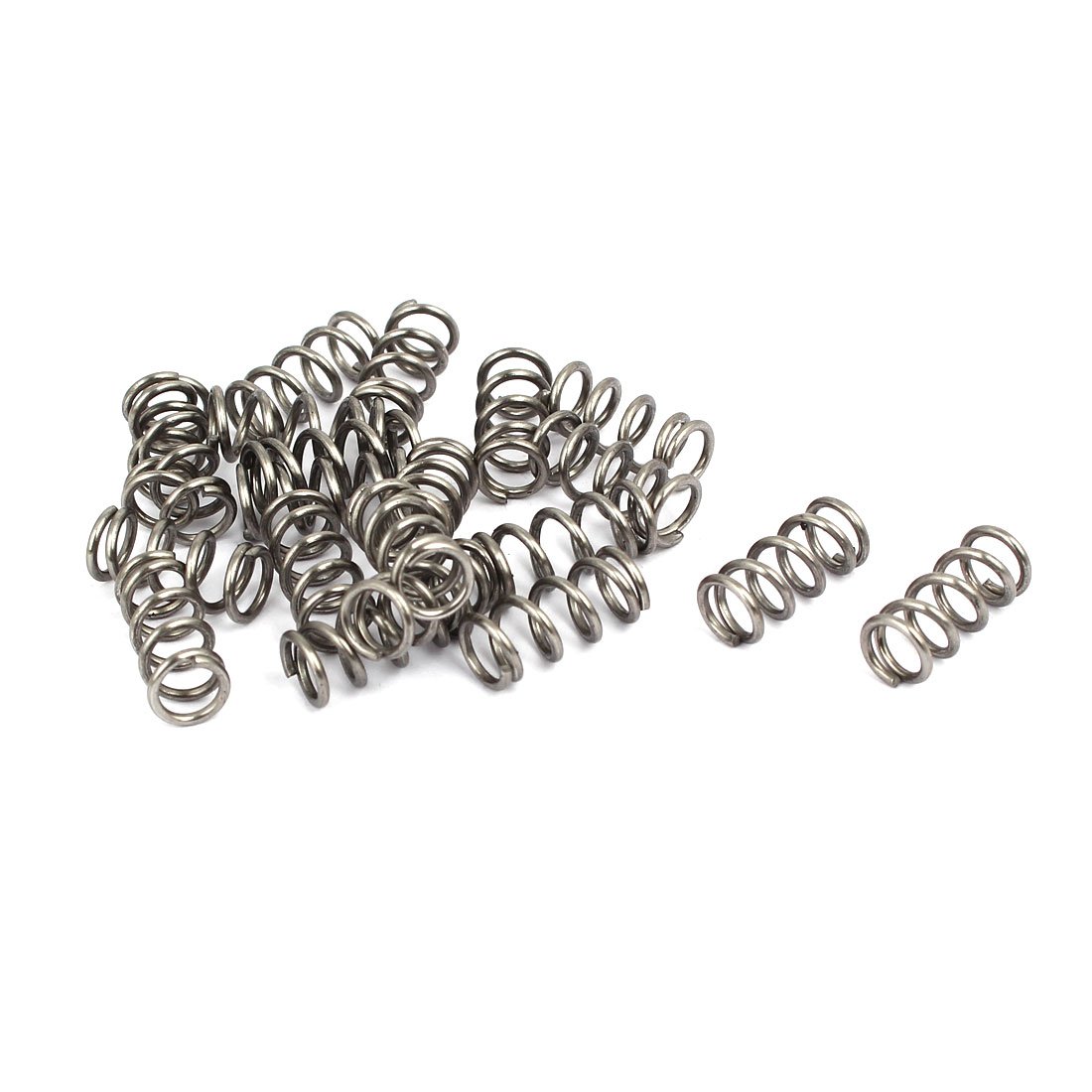 sourcingmap 1mmx7mmx15mm 304 Stainless Steel Compression Springs Silver Tone 20pcs