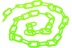 PATIKIL 33ft Plastic Barrier Chain, Safety Barrier Chain Plastic Chain Links Crowd Control Barrier for Fence Gate Garden Construction Driveway Elevator Parking Lot, Green