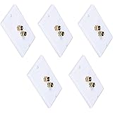 iMBAPrice (5 Pack) Premium 2 Connector Banana Wall Plate - Banana Plug Binding Post Wall Plate for Speakers