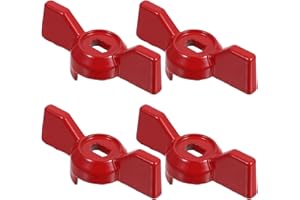 NAMOARLY 4pcs Ball Valve Butterfly Handle 8x6mm Flat Hole Water Shut Off Valve Lever Replacement for Outdoor