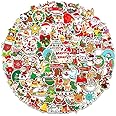 150Pcs Christmas Decorations Stickers for Water Bottles, Cute Vsco Waterproof Christmas Stickers Santa Snowflake Sticker for 
