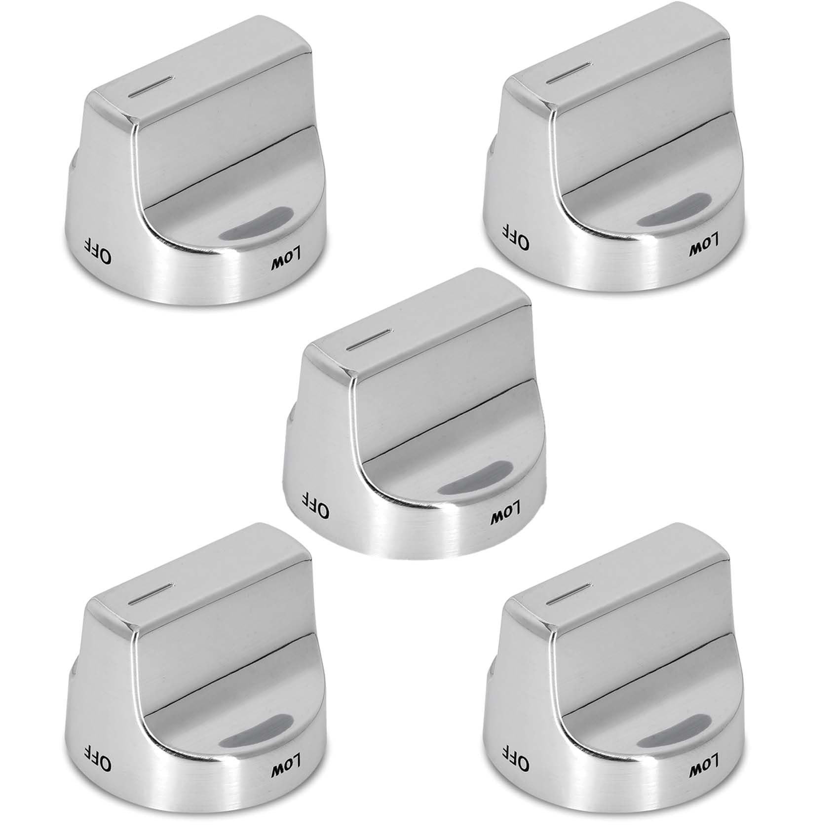 Photo 1 of W11122880 Range Knob Compatible with Whirlpool Gas Ranges WFG520S0, Replace W10862482?Whirlpool Gas Range Parts Cooktop Control Knobs 5 Pcs