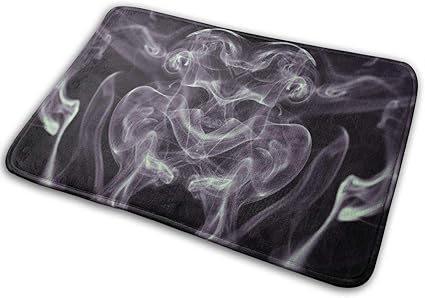 Pengyong tapete de goma para puerta delantera, con diseño de calavera