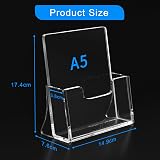 AITEE A5 Clear Leaflet Holder - Acrylic Brochure Dispenser 2 Pack view 3