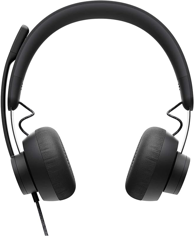Auscultadores com fio Zone Heard profissionais com microfone de cancelamento de desempenho superior, ligação por fios com conectores USB-A e USB-C, áudio de alta fidelidade, certificado UC-Graphite