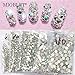 SS3 AB 1440pcs Crystal AB Color Super Shiny Nail Art Rhinestones Flat Back Non Hotfix Strass Stone 3D Nail Decorations Gems Accessories Manicure