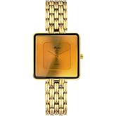 MASTOP Gold Watches for Women Luxury Square Wrist Watch Dainty Quartz Women’s Watch Stainless Steel Band Waterproof Elegant Watches for Her Gift