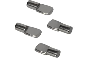 Keenkee Shelf Pegs Pin Diameter 1/4 Inch for Cabinet Shelves Support Clips Holder, Spoon Shape, Black Nickel, Pack of 20