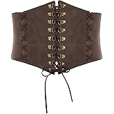 Scarlet Darkness Women Wide Belt Elastic Waist Belt Lace-up Corset Belts for Dress