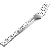 HaWare Hammered 12-Piece Dessert Forks, Stainless Steel 6.7in Salad Forks