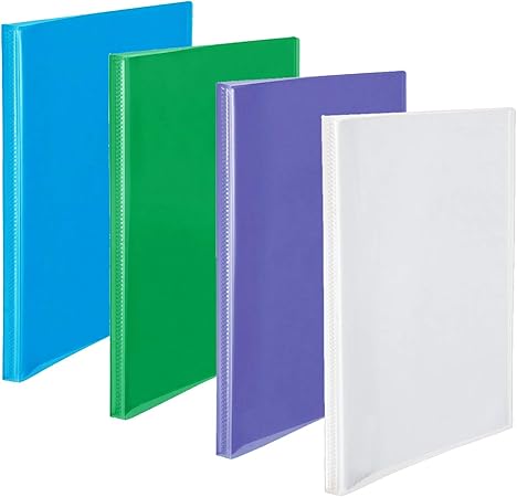 Amazon プラス クリアファイル シンプルクリアーファイル 40ポケット 4色組 寒色セット Fc 240sc 4 98 191 192 195 197 文房具 オフィス用品 文房具 オフィス用品