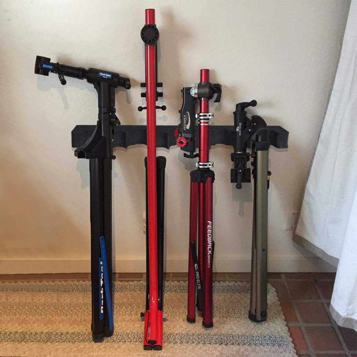 Mind and Action Portable Foam Rifle Rack Universal Gun Barrel Holder with Magnetic Strip and Hook Strip, Gun Storage,Gun Rest for Gun Safe Cabinet Indoor Outdoor Wall Mount (5+4,Pack-2): Sports & Outdoors