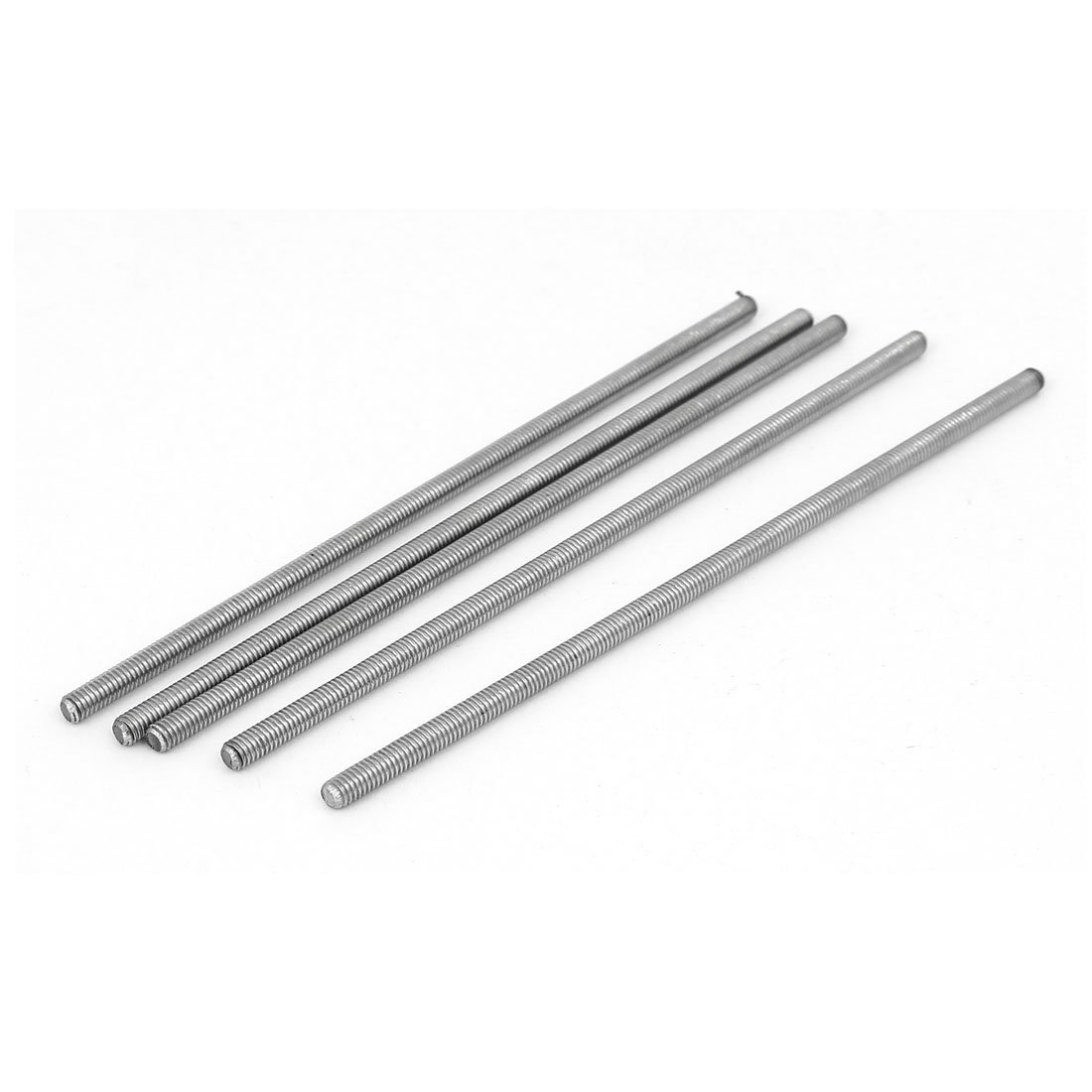 sourcingmap M4 x 130mm 304 Stainless Steel Fully Threaded Rod Bar Studs Hardware 5 Pcs