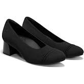 VIVAIA Julie Arch Pro Women's Almond Toe Block Heel Pumps Knit Upper Arch Support