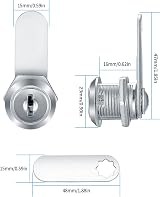 XiangJunly Cabinet Locks 16 mm Letterbox 2 Pack with Keys view 2