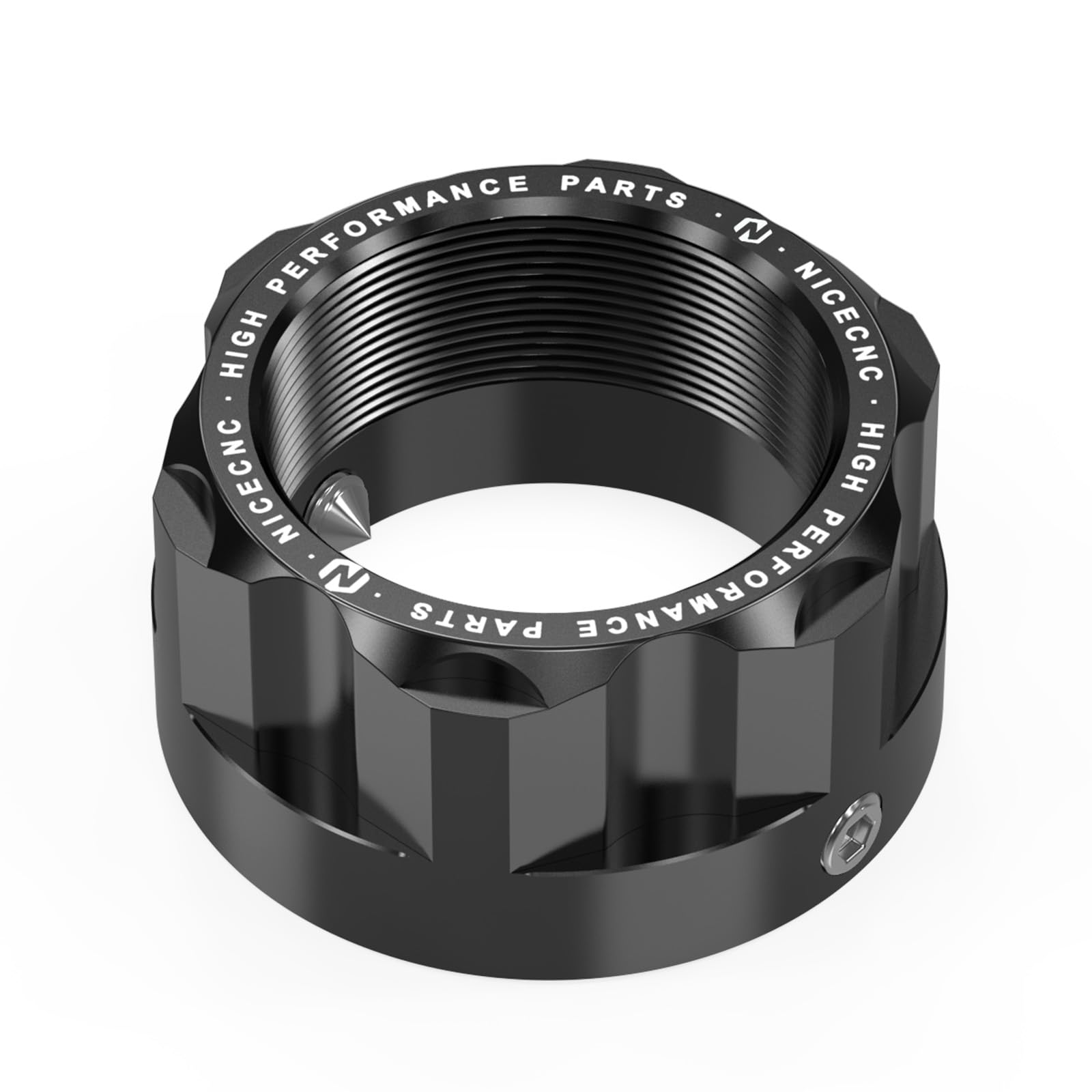 Photo 1 of NICECNC 2'' Rear Wheel Axle Nut Aluminum Compatible with Yamaha Raptor 700 2006-2026, Raptor 700R 2009-2026, YFZ450 2007-2013, See Fitments, Black