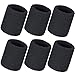 12 Pack Sweatbands Sports Wristband Cotton Sweat Band for Men and Women, Good for Tennis, Basketball, Running, Gym, Working Out (Black)