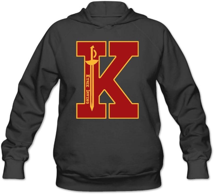 YQUE Women's Kyrie K Irving 2# Basketball Sport Sword Hoodies Sweater Black