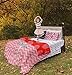 Where The Polka Dots Roam Ballerina Sheets Full Size 4 Pieces Bedding Set, Super Soft Bedding, Pink and White Sheets, 1 Fitted, 1 Flat, 2 Pillowcases, Full Bed Sheets for Girls