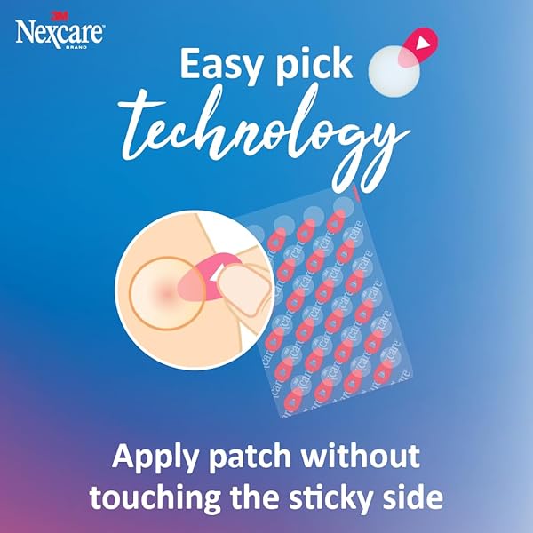 NEXCARE THIN AND TRANSPARENT ACNE PATCH, SKIN COVER ABSORBS PUS AND OIL FROM CLOGGED PORES, MADE WITH HYDROCOLLOID, TAB ALLOWS FOR EASY REMOVAL FROM LINER – 39 PIMPLE PATCHES