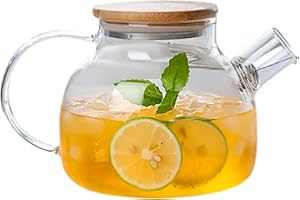 Heat-Resistants Water Pitcher with Lid Large Capacity Glass Teapot Cold Kettles Jugs for Household Use Household Jugs