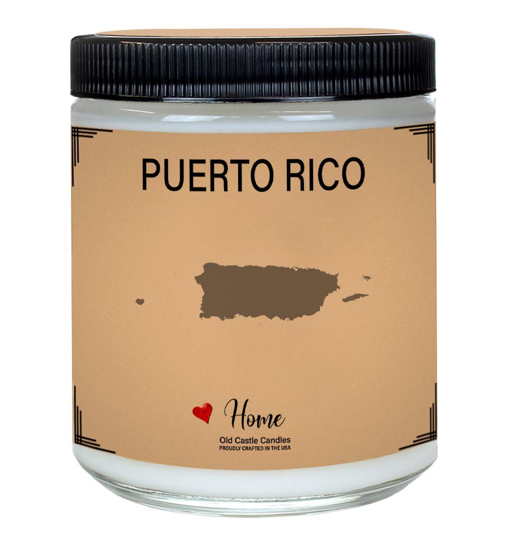Puerto Rico Candle 8 ounce Homesick Gift Personalized College Dorm