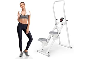 MDEAM Stair Stepper,Stair Master for Exercise at Home Folding Stair Stepper for Full-Body Workout Compact Stair Climber with Resistance/Adjustable Handlebar & Pedals/300LBS Loading Capacity