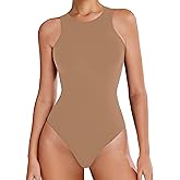 Avidlove Bodysuits for Women Crew Neck Sleeveless Body Suits Snap Closure Double Lined Tank Tops Bodysuit