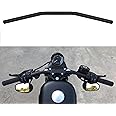 PSLER 1" Motorcycle Drag Bar 25mm Pull Back Handlebar for Sportster Cruiser XL 883 1200 Cafe Racer Custom Chopper Softail Dyna Street Bob
