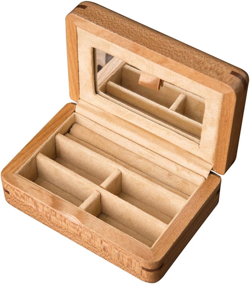 MMMP Caja De Almacenamiento, Pura Madera Maciza Portátil ...
