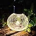 Egoelife 4 PCs Hanging Solar Colorful Self Discoloration Cracked Glass Ball Light for Courtyard Lawn Garden (4)