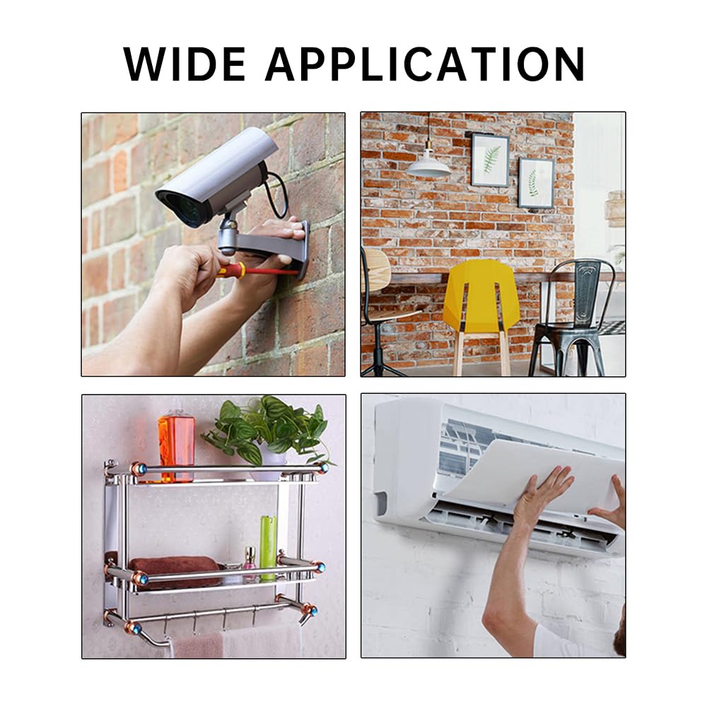 HongWay 370pcs Plastic Drywall Wall Anchors Kit with Screws, Includes 5 Different Assorted Size Anchors and Screws