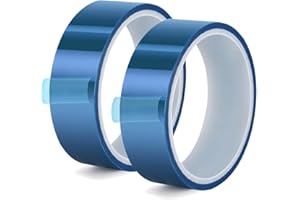 Billbotk 20mm Heat Resistant Tape for Sublimation, Heat Transfer Tape for Heat Press, No Residue Thermal Tape for Sublimation, HTV Heat Press (Blue)