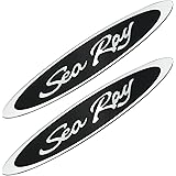 Amazon Com 3 Sea Ray Boat Decals Stickers Brushed Metal Type Everything Else